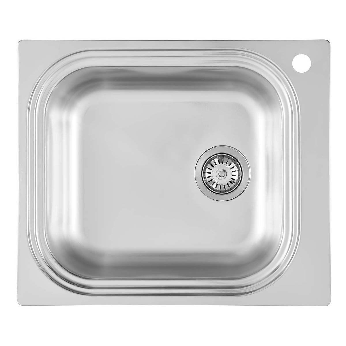 Foster Big Bowl Kitchen Sink 590x500mm Right Side Waste Brushed Stainless Steel