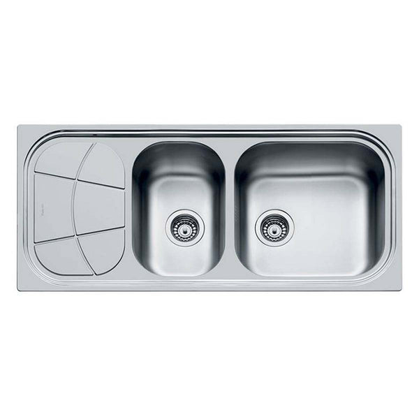 Foster Big Bowl Kitchen Sink with Drainer Bowl Right Handed Brushed Stainless Steel