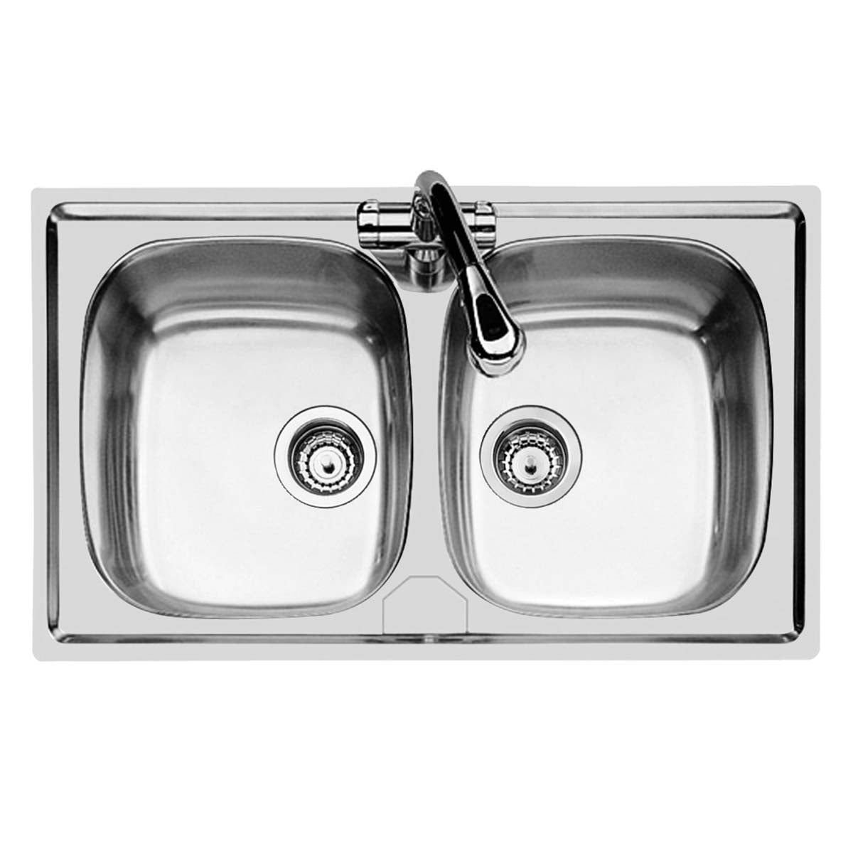 Foster S1000 Double Bowl Kitchen Sink Brushed Stainless Steel