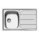 Foster S1000 Kitchen Sink with Draining Board Left Handed 790x500mm Brushed Stainless Steel