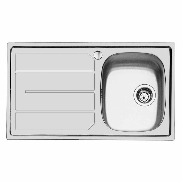 Foster S1000 Kitchen Sink with Draining Board Right Handed 860x500mm Brushed Stainless Steel