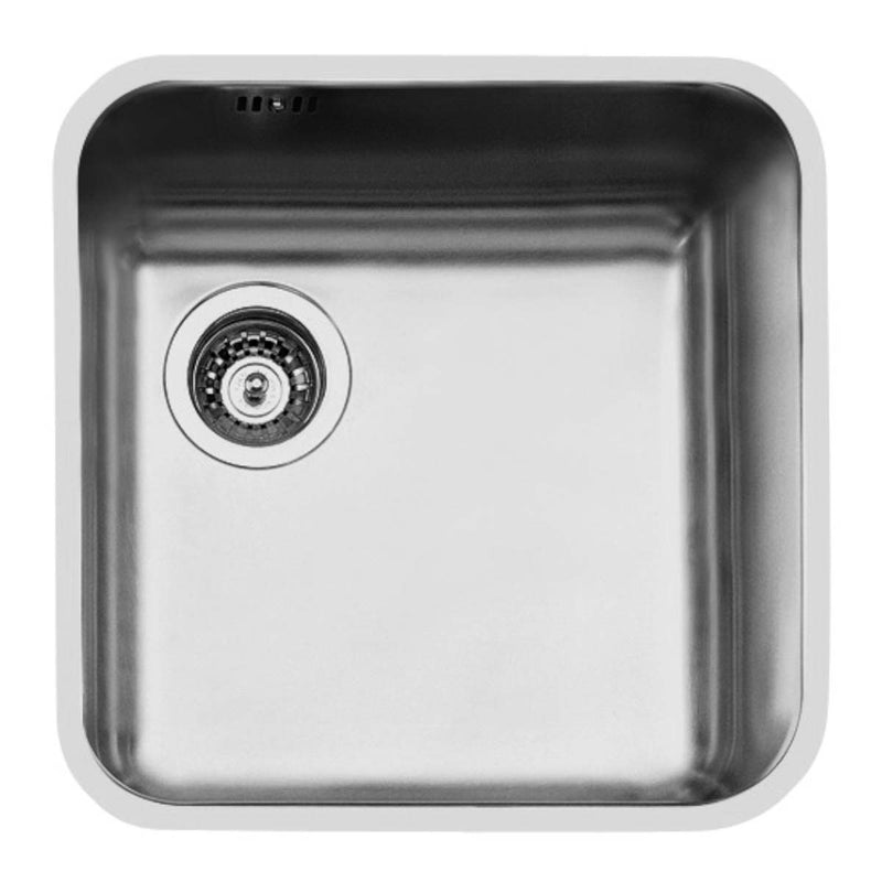 Foster S3000 Undermounted Kitchen Sink Brushed Stainless Steel 400x400mm Left Handed