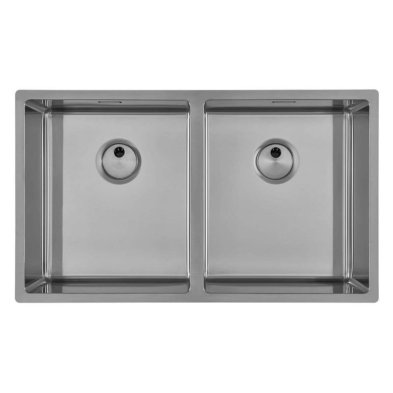 Foster Skin Double Kitchen Sink 750 Brushed Stainless Steel