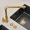 Foster vela plus aesthetica single lever kitchen tap gold pvd feature 2