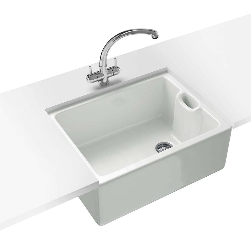 Franke Belfast BAK 710 kitchen sink ceramic gloss white 595x455mm feature