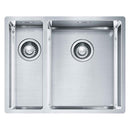 Franke Box 1.5 bowl under and top mount kitchen sink 560x450mm brushed stainless steel
