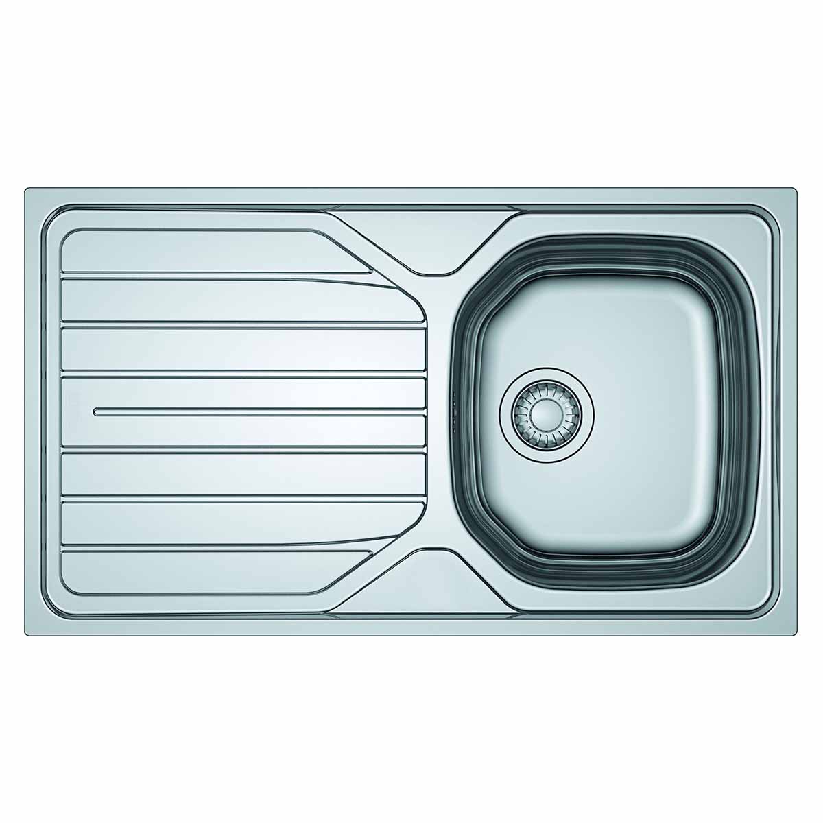 Franke Reno top mounted kitchen sink drainboard 860x500mm
