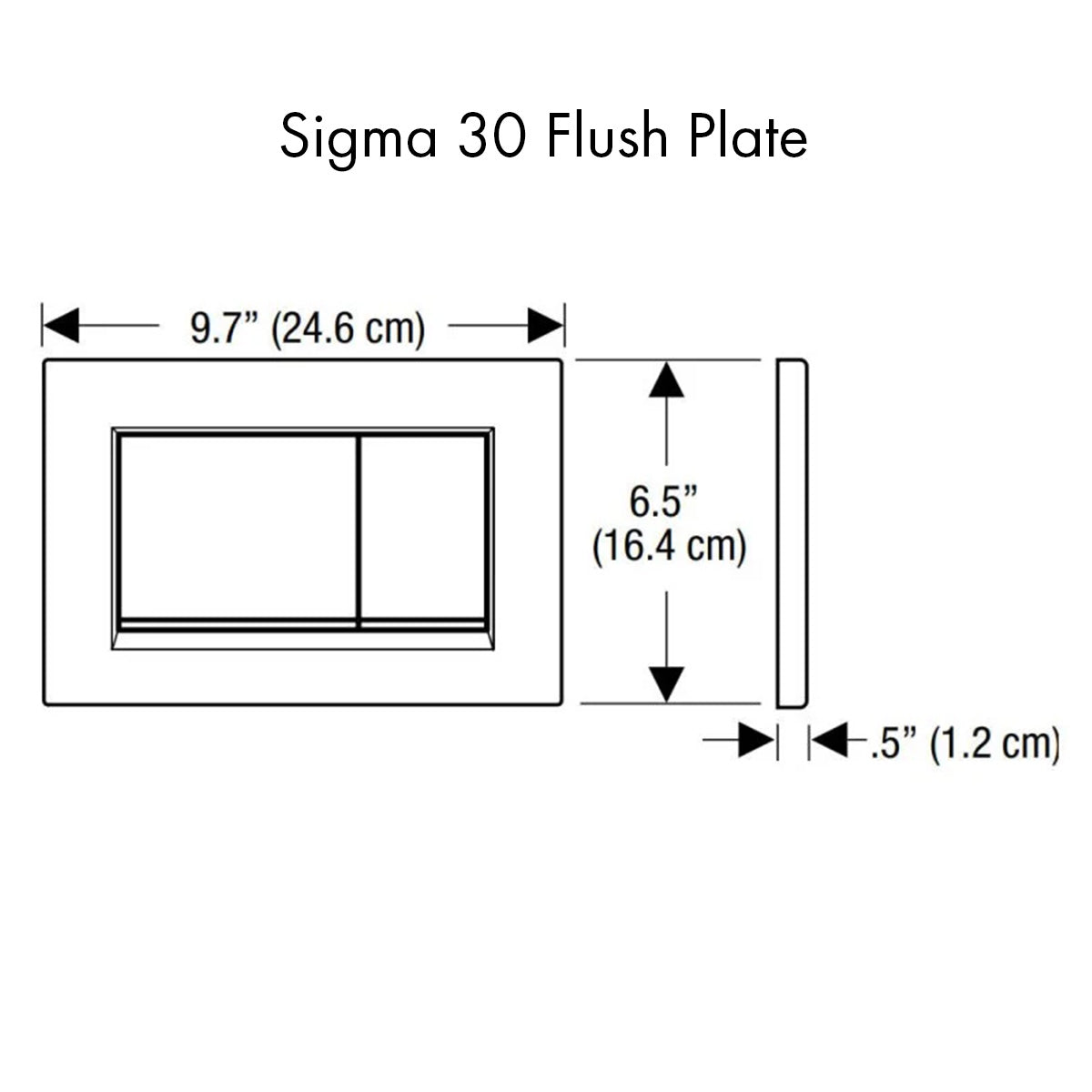 Geberit Sigma30 Dual Flush Plate Dimensions