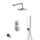 Georgia Thermostatic Concealed Double Outlet Shower Valve With Round Pencil Handset Kit & Eco 200mm Showerhead