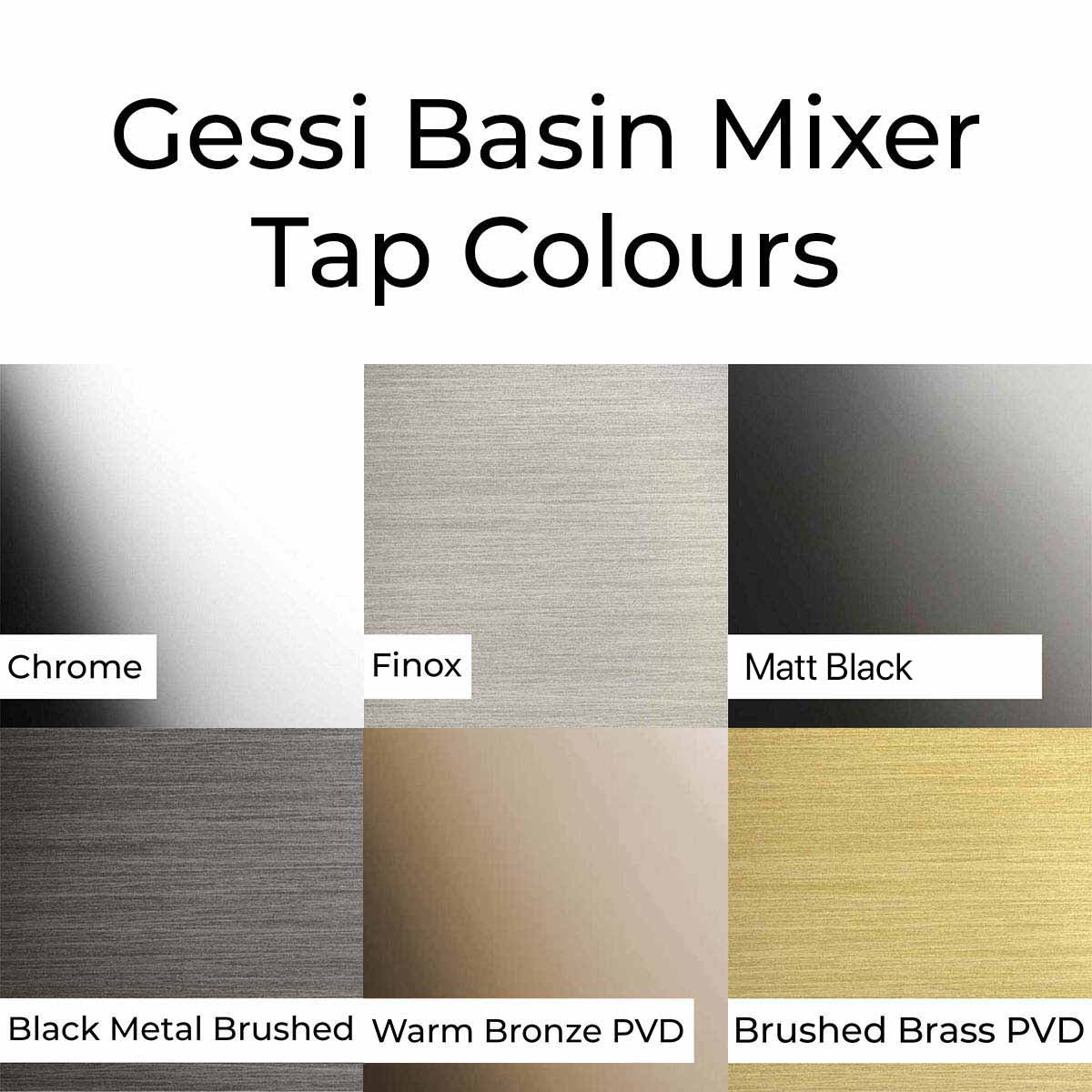 Gessi Via Tortona Basin Mixer Tap Colours