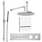 Gessi HiFi 3 Outlet Thermostatic Shower Valve with Fixed Overhead Slide Rail Handset Shower Spout Chrome
