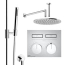 Gessi Hifi Compact Dual Outlet Thermostatic Shower Valve with Slide Rail Handset and Overhead