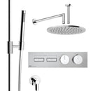 Gessi Hifi Linear Dual Outlet Thermostatic Shower Valve with Slide Rail Handset and Overhead