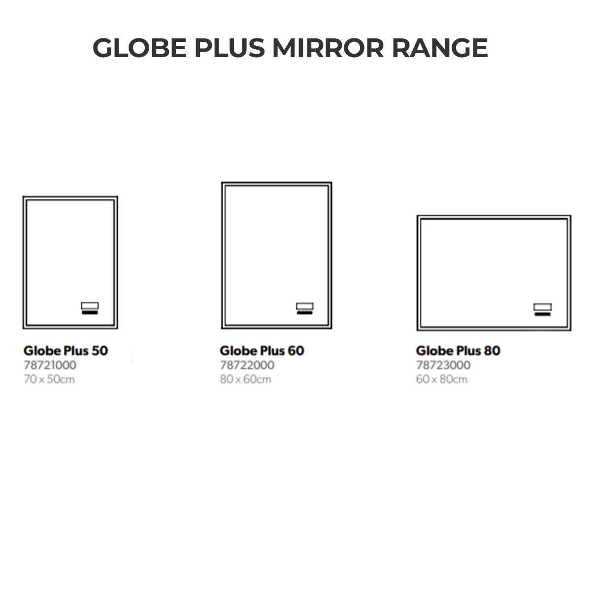 HiB Globe Plus LED Mirror With Bluetooth, Integrated Speakers and Demister Pad dimensions