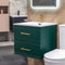 Granlusso Galleria Wall Mounted 2-Drawer Vanity Unit and Basin - Deep Emerald