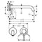 Hansgrohe Axor One Wall Mounted 2 Hole Basin Mixer Tap Dimensions
