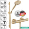 Hansgrohe Ecostat Exposed Thermostatic Shower Bar With Select Slide Rail Kit - Brushed Bronze