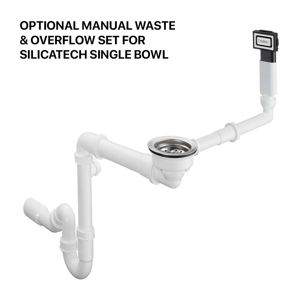 Hansgrohe Manual waste and overflow set for single bowl