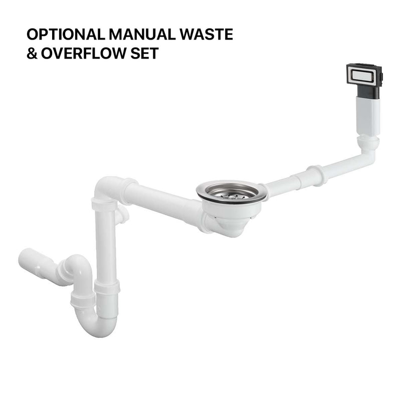 Hansgrohe Manual waste and overflow set for single bowl 530x480mm 1 tap hole 43921800