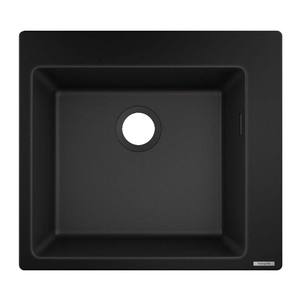 Hansgrohe S51 S510 F450 Single Bowl Kitchen Sink SilicaTec graphite black 540x490m
