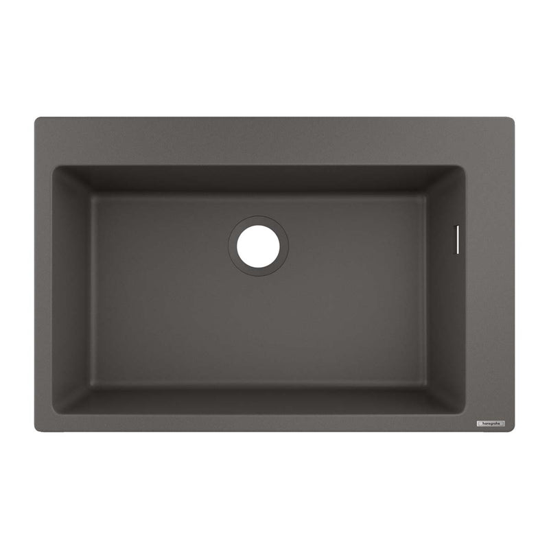 Hansgrohe S51 S510 F660 Single Bowl Kitchen Sink SilicaTec stone grey 750x490mm