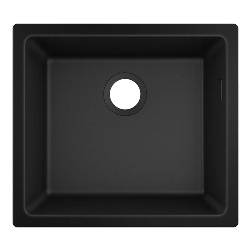 Hansgrohe S51 U510 U450 Single Bowl Undermounted Kitchen Sink SilicaTec graphite black 448x398mm