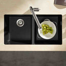Hansgrohe S510 U770 Double Bowl Undermount Kitchen Sink SilicaTec graphite black lifestyle