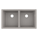 Hansgrohe S510 U770 Double Bowl Undermount Kitchen Sink Undermounted SilicaTec concrete grey