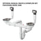 Hansgrohe S71 S711 F765 top mounted 2 hole double bowl kitchen sink waste 43922800