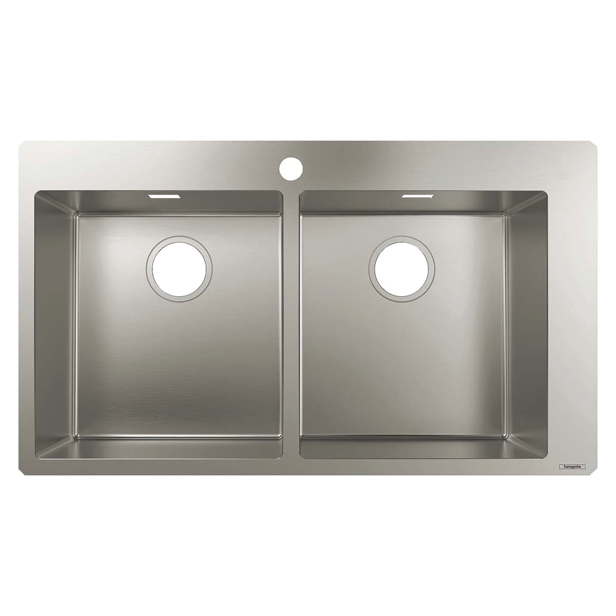 Hansgrohe S71 S711 F765 top mounted double bowl kitchen sink 865x500mm