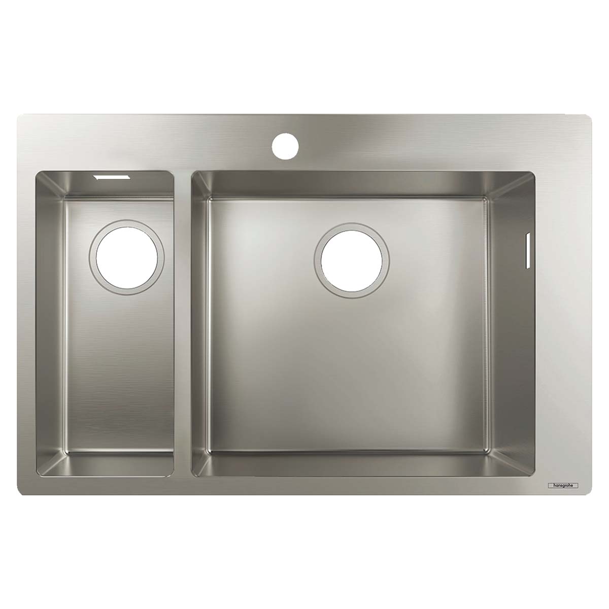Hansgrohe S71 1.5 Bowl Kitchen Sink - 755x500mm - Stainless Steel