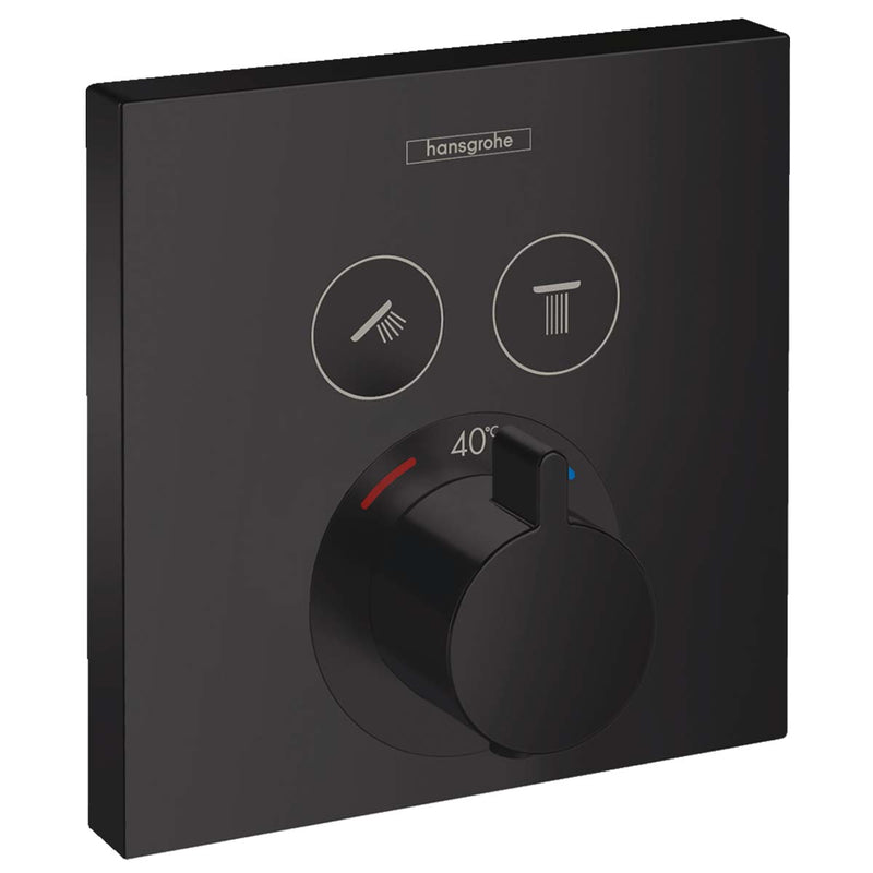 Hansgrohe Shower Select Thermostatic Mixer Valve Matt Black