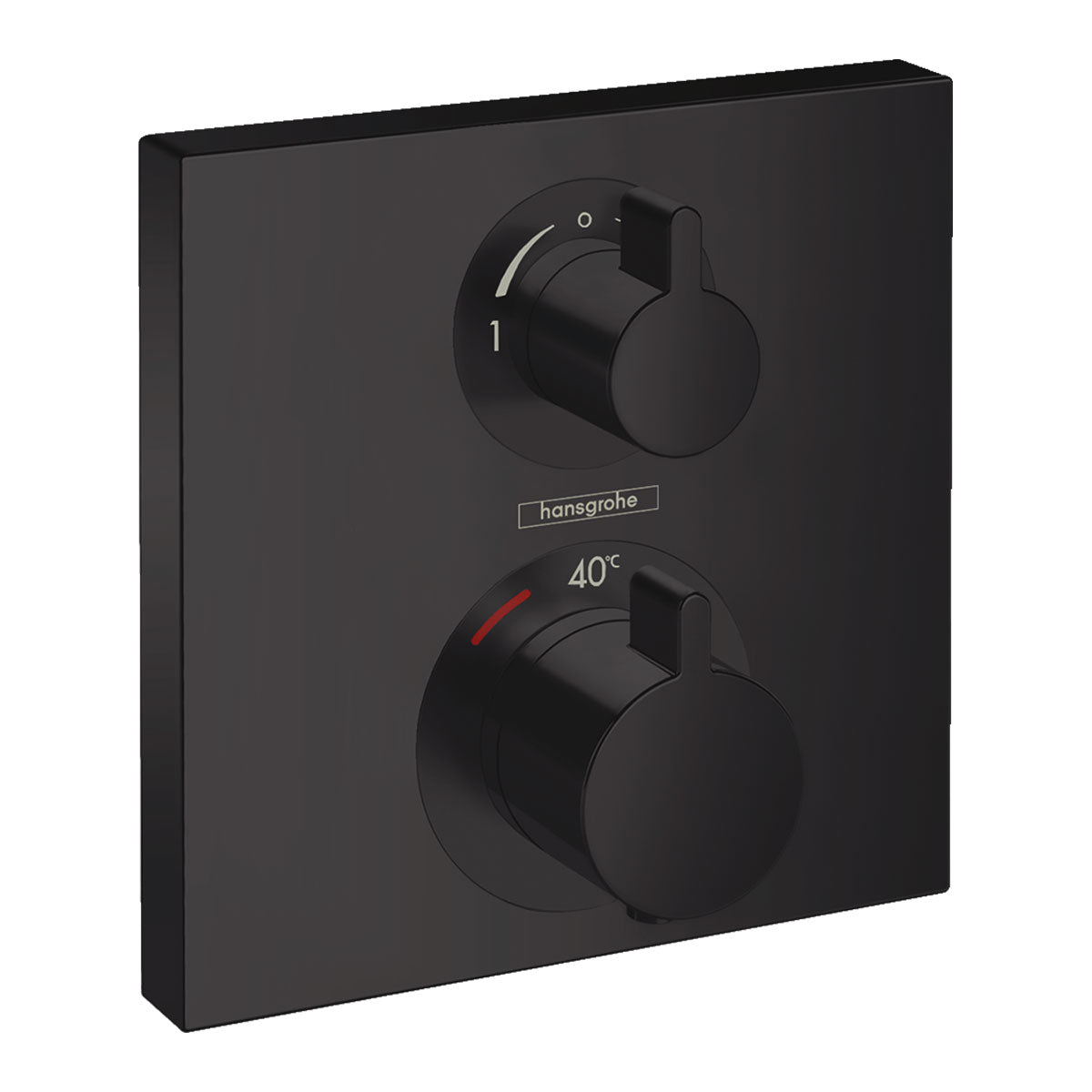 Hansgrohe Square 2 Outlet Thermostatic Valve Matt Black