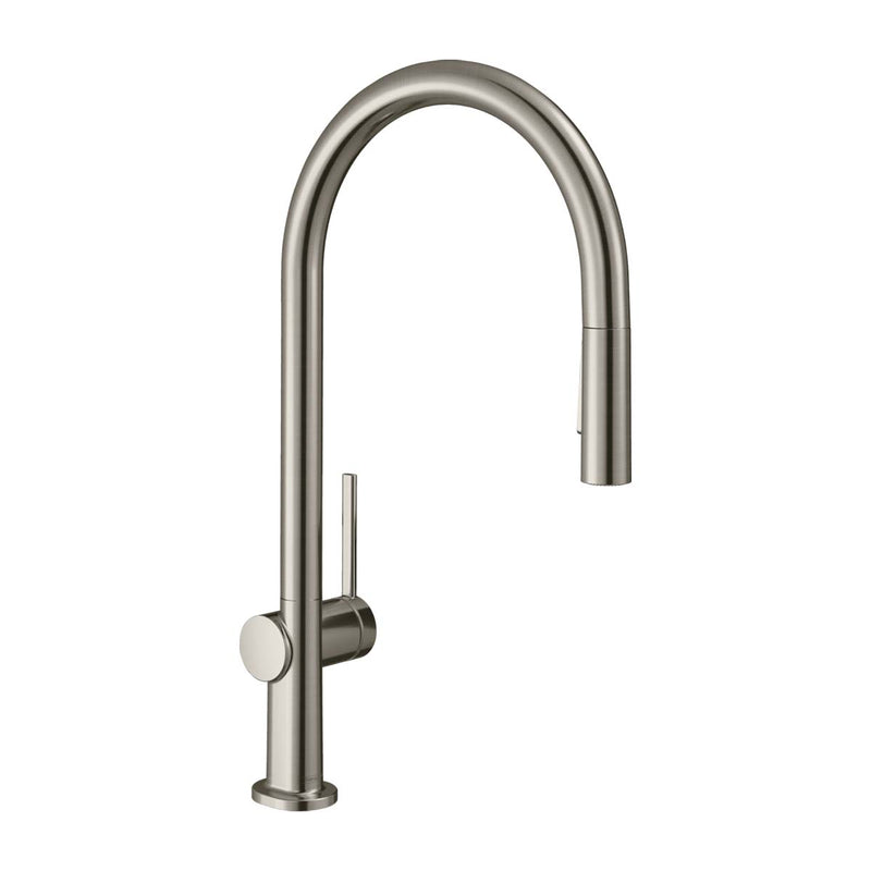 Hansgrohe Talis M54 single lever kitchen mixer 220 with pull out spray stainless steel