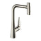 Hansgrohe Talis Select M51 2 jet Single lever kitchen mixer 300 tap with swivel spout and pull out spray stainless steel
