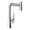 Hansgrohe Talis Select M51 2 jet Single lever kitchen mixer 300 tap with swivel spout and pull out spray chrome