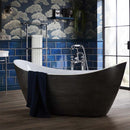 Heritage Alderley Freestanding Acrylic Slipper Bath 1730x730mm Mock Croc Skin Effect Lifestyle