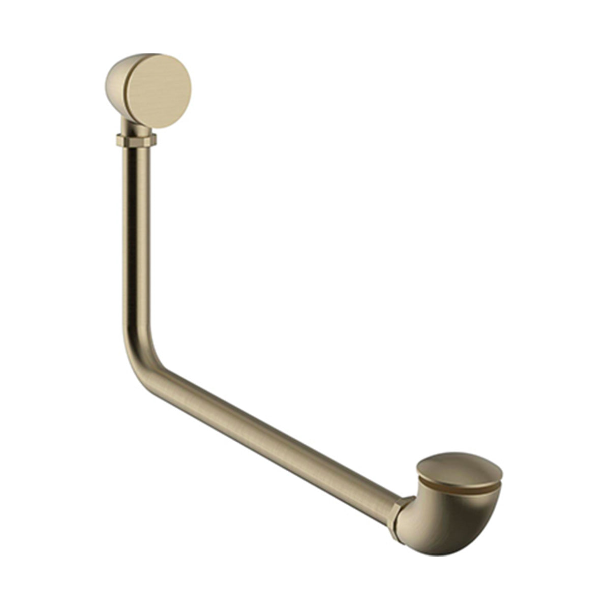 Heritage Exposed Bath Push Button Waste Overflow Kit Brushed Brass
