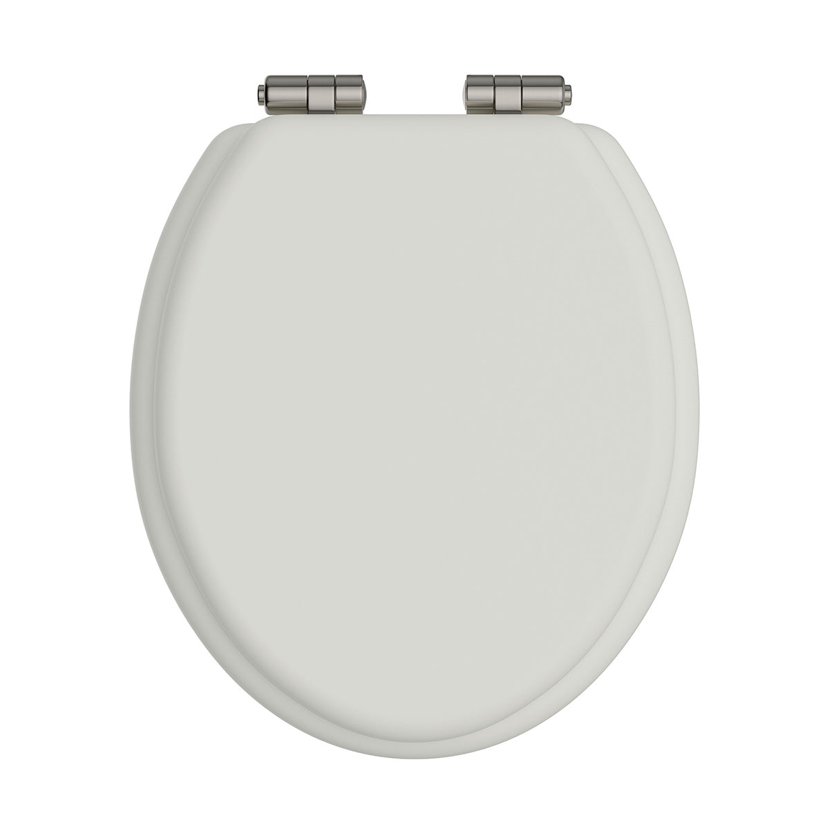 Heritage Traditional Toilet Seat With Soft Close Brushed Nickel Hinges Chantilly