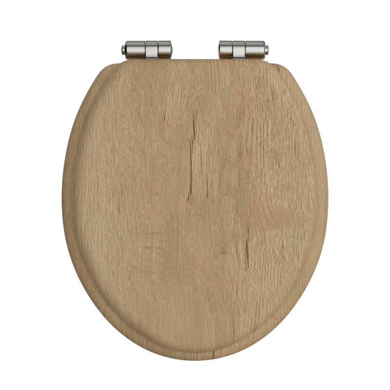 Heritage Traditional Toilet Seat With Soft Close Hinges Oak