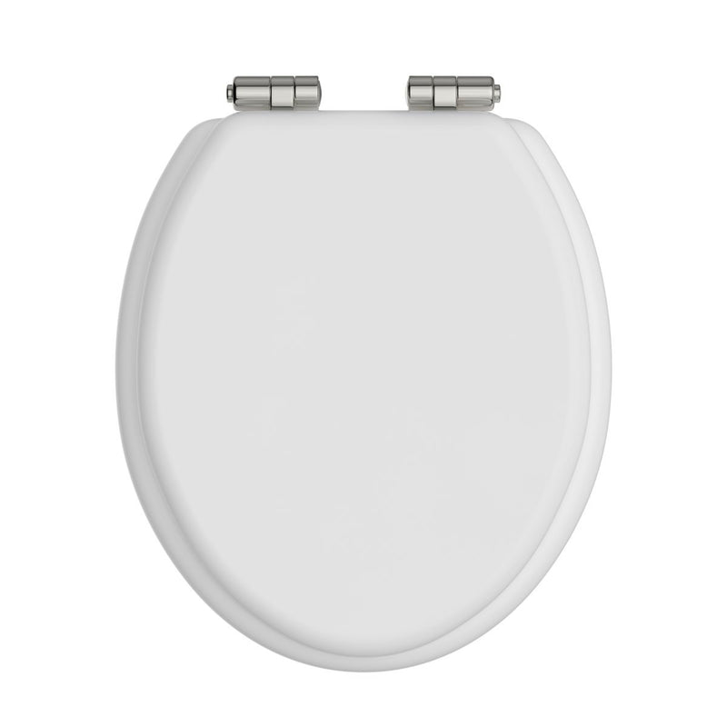 Heritage Traditional Toilet Seat With Soft Close Hinges White Gloss