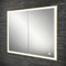 HiB Vanquish Recessed 2-Door LED Mirror Cabinet With Charging Sockets