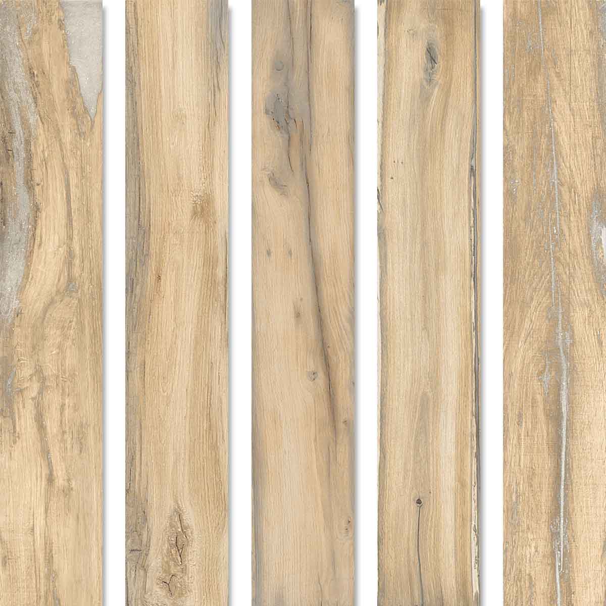Infusion Birch Wood Effect Porcelain Tile 24x150cm