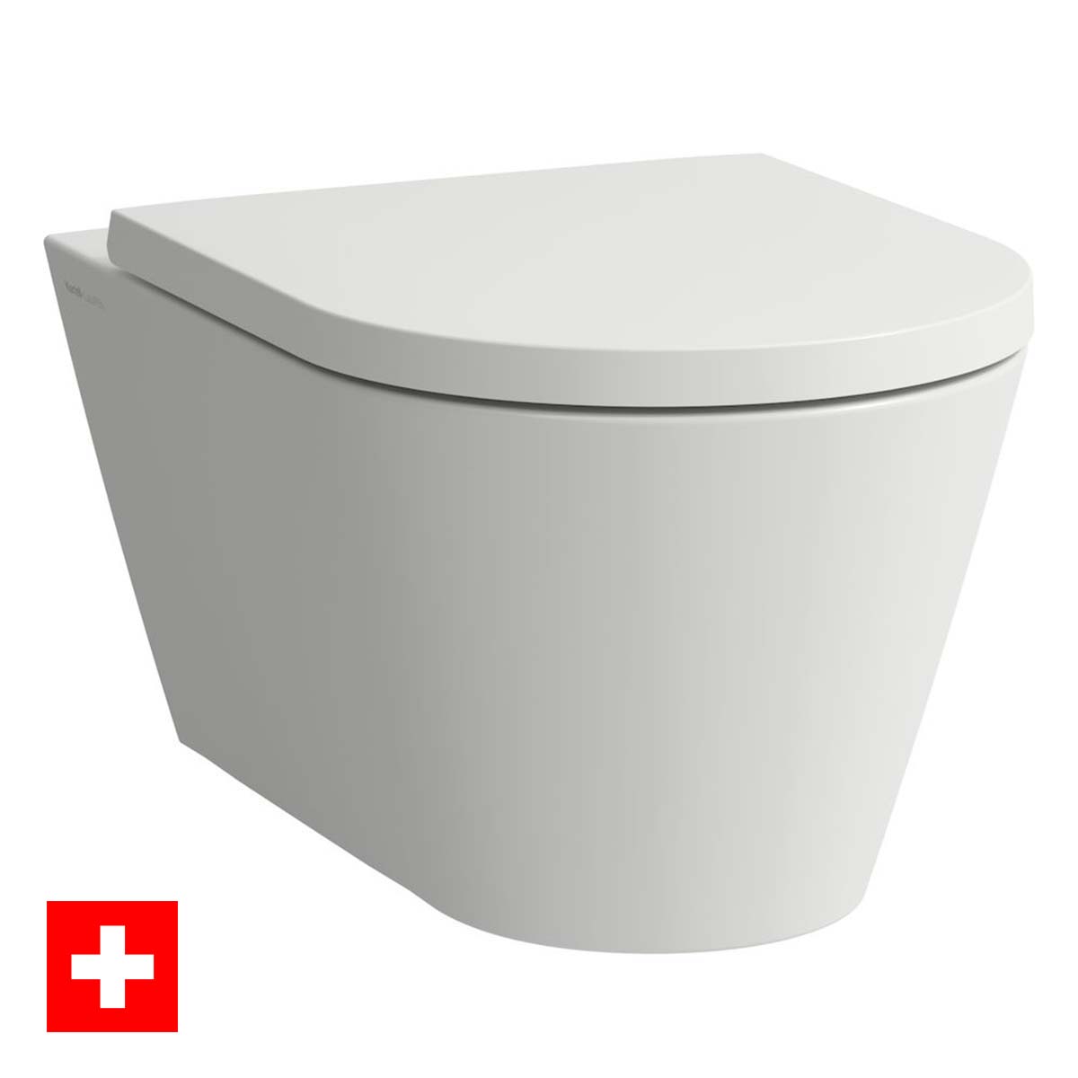 Laufen Kartell Rimless Wall Hung WC Pan With Slim Soft Close Toilet Seat - Matt White