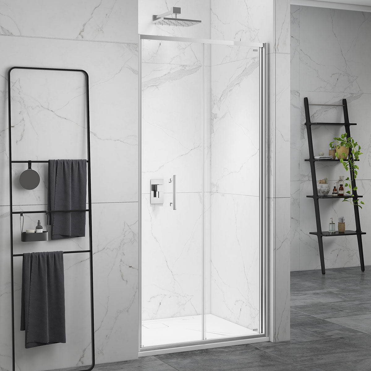 Merlyn 6 Series Sleek Bifold Shower Door In Recess