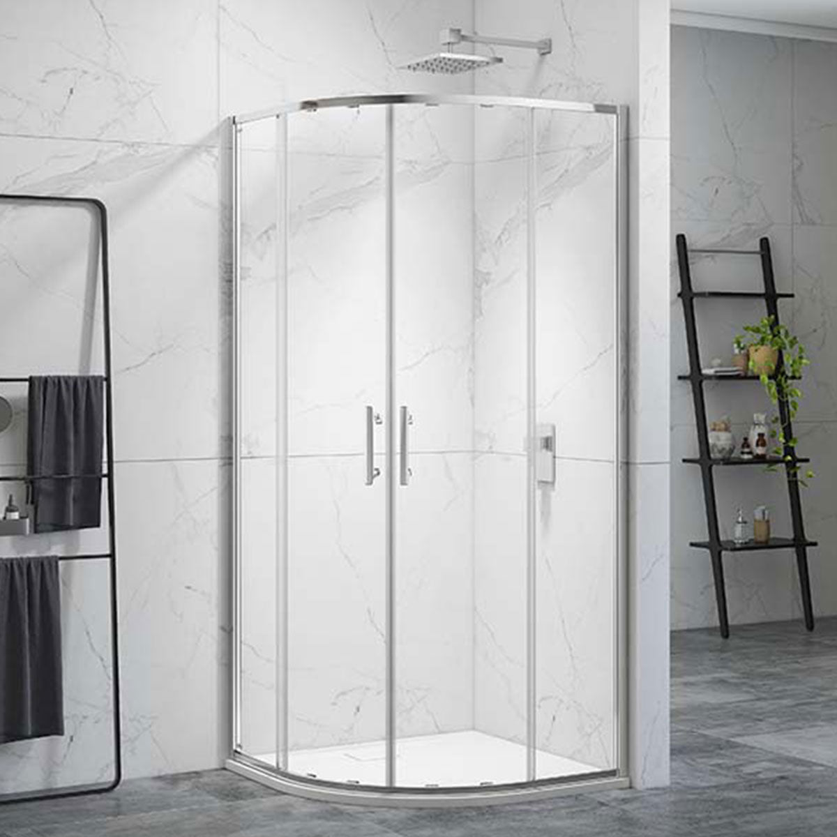 Merlyn 6 Series Sleek Quadrant Double Sliding Shower Door 900mm - Chro ...