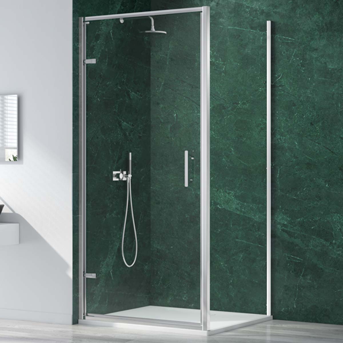 Merlyn 6 Series Sleek Hinged Shower Door Chrome