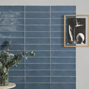 Poitiers Blue Azure Wall Tile Gloss 7.5 x 30cm