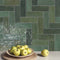 Riad Green Decor Wall Tile 6.5x20cm Gloss