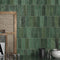 Riad Green Decor Wall Tile 6.5x20cm Gloss